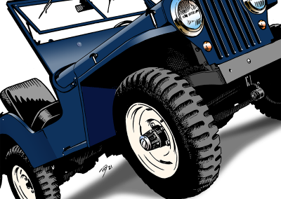 Willys Jeep CJ2A Cartoons