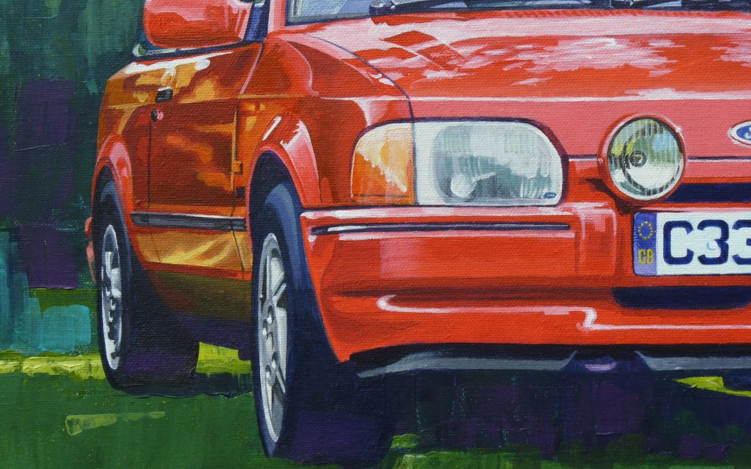 Ford Escort XR3i Acrylic Painting